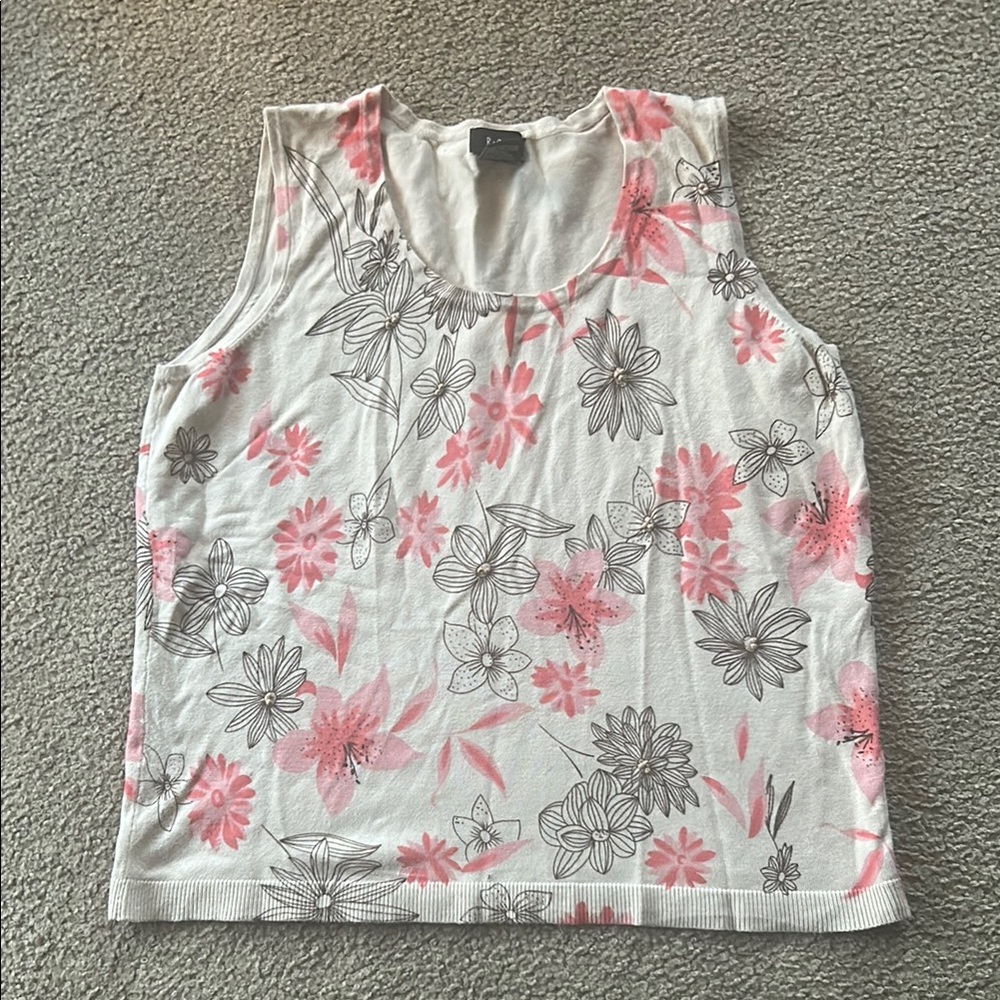 FLORAL SLEEVELESS TOP